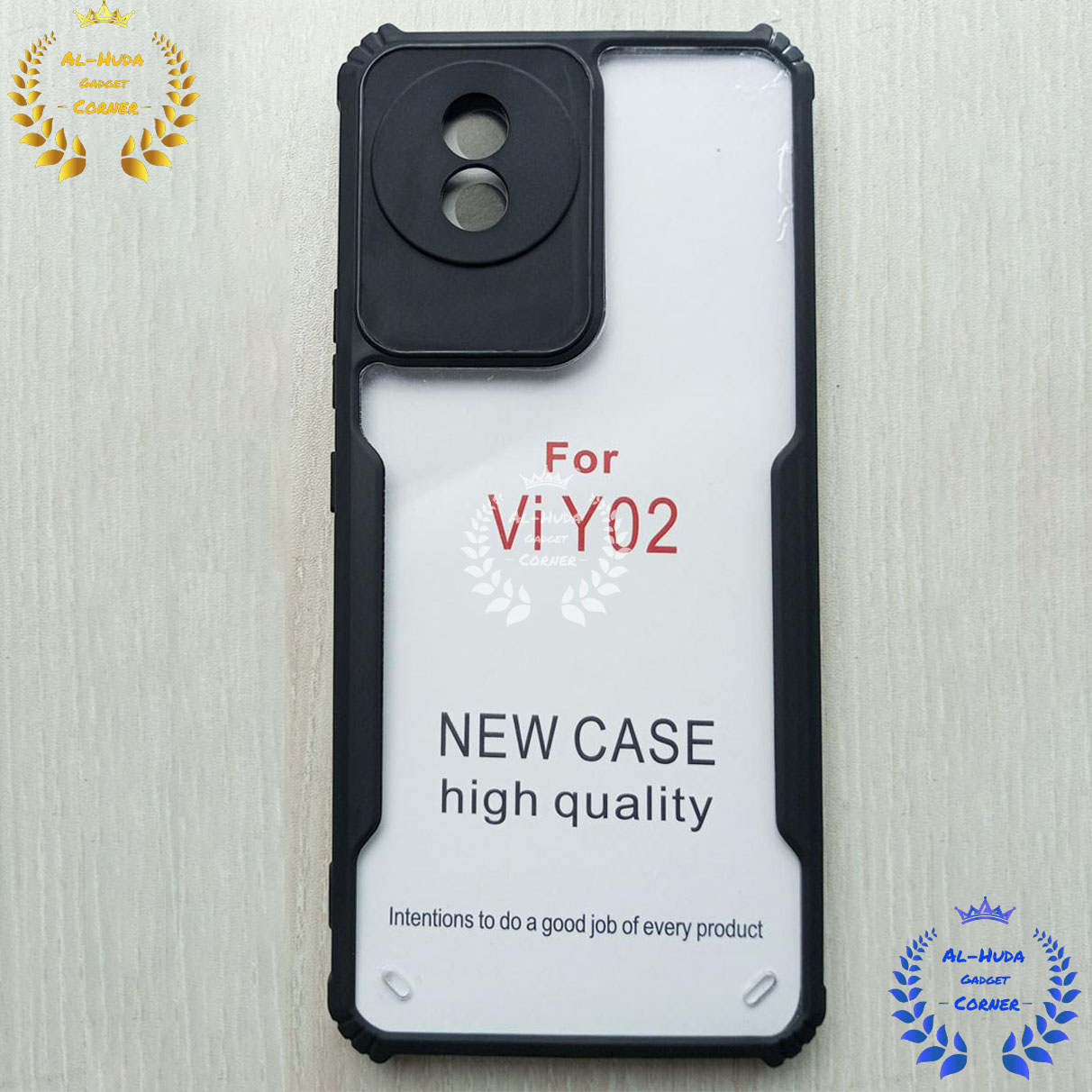 Picture of Shockproof & Transparent Crystal Clear Back Cover Case / Matte Protective Lens Flexible Back Cover for Vivo Y02 / Vivo Y02A / Vivo Y02T | Slim Silicone Cover with Soft Lining Shockproof Full Body Bumper Case