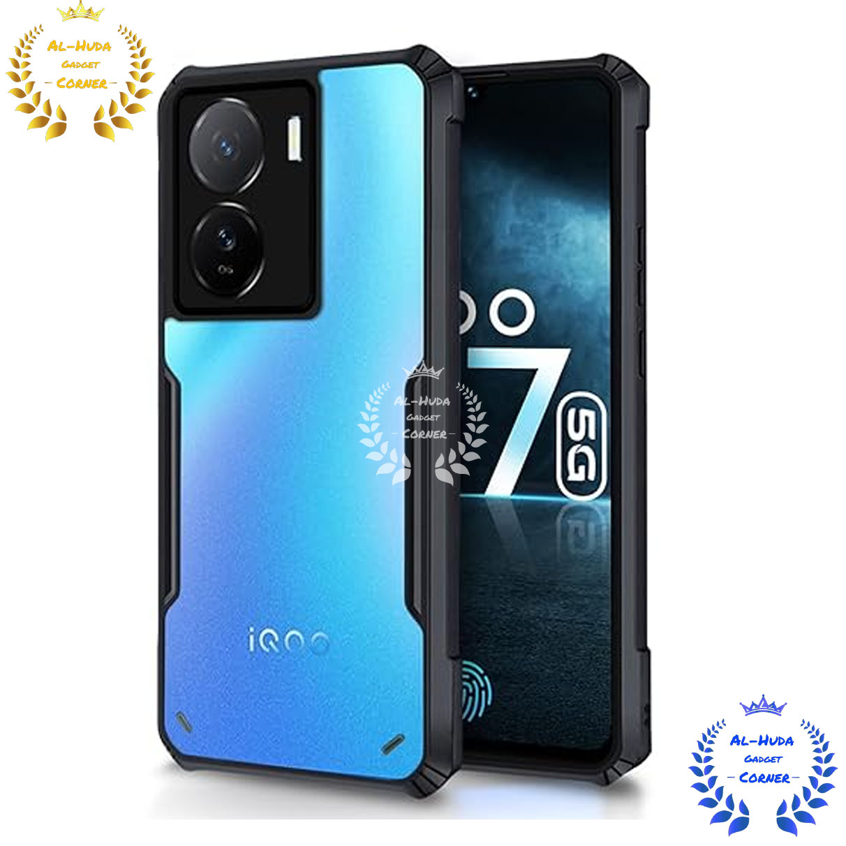 Picture of Shockproof & Transparent Crystal Clear Back Cover Case / Matte Protective Lens Flexible Back Cover for Vivo iQOO Z7 5G / iQOO Z7s 5G | Slim Silicone Cover with Soft Lining Shockproof Full Body Bumper Case