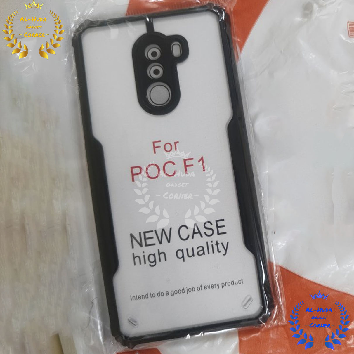 Picture of Shockproof & Transparent Crystal Clear Back Cover Case / Matte Protective Lens Flexible Back Cover for Xiaomi Poco F1 / Pocophone F1 | Slim Silicone Cover with Soft Lining Shockproof Full Body Bumper Case