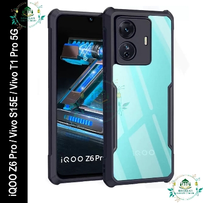 Picture of Xundd Back Cover for iQOO Z6 Pro / Vivo S15E / Vivo T1 Pro 5G Transparent Hybrid Hard PC Back Bumper