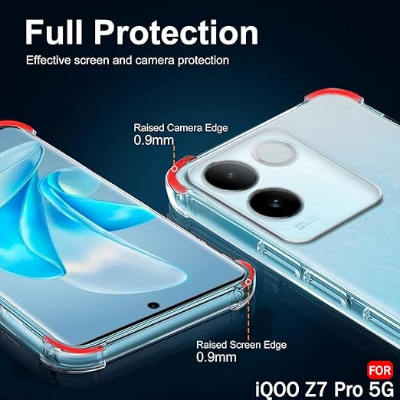 Picture of Original Transparent back cover For iQOO Z7 Pro / Vivo T2 Pro 5G / Vivo S17e Luxury transparent Protect Back Cover Soft Case
