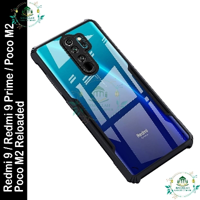 Picture of Xundd Back Cover for Xiaomi Redmi 9 / Redmi 9 Prime / Poco M2 / Poco M2 Reloaded Transparent Hybrid Hard PC Back Bumper