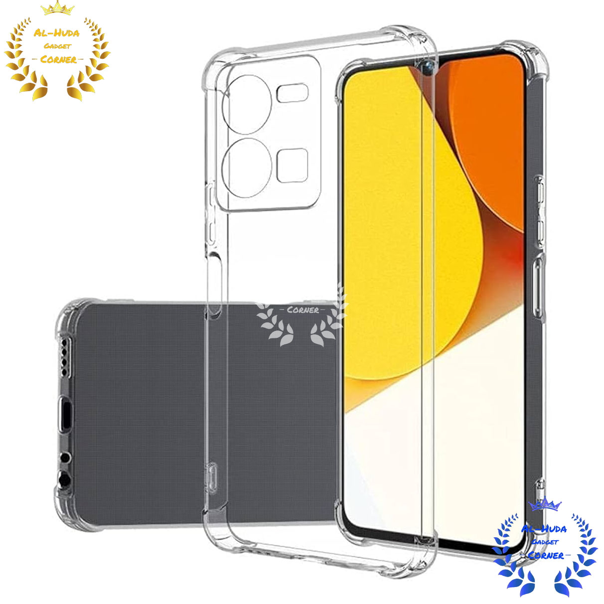 Picture of Shockproof & Transparent Crystal Clear Back Cover Case / Matte Protective Lens Flexible Back Cover for Vivo V25 / Vivo V25E 5G | Slim Silicone Cover with Soft Lining Shockproof Full Body Bumper Case