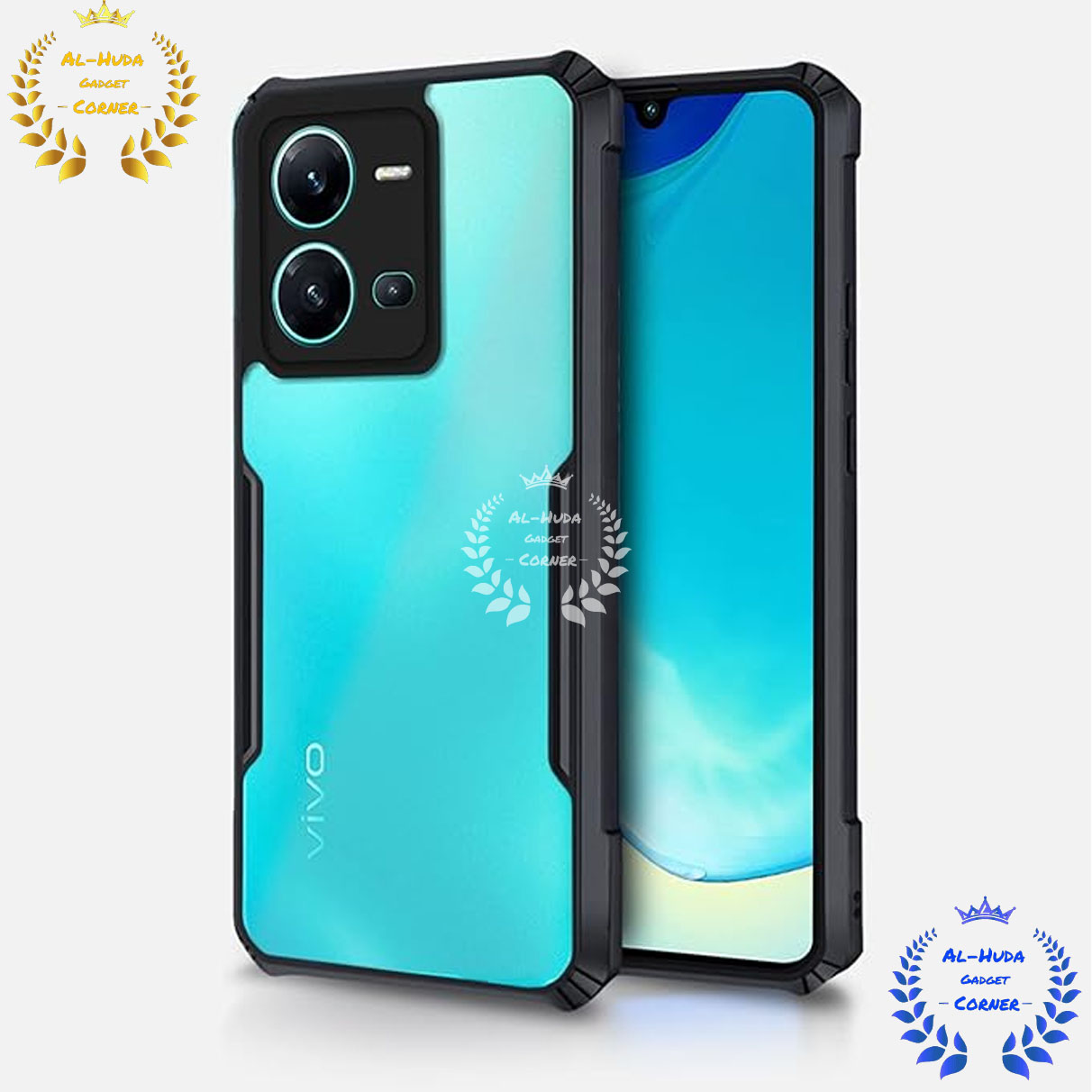 Picture of Shockproof & Transparent Crystal Clear Back Cover Case / Matte Protective Lens Flexible Back Cover for Vivo V25 / Vivo V25E 5G | Slim Silicone Cover with Soft Lining Shockproof Full Body Bumper Case