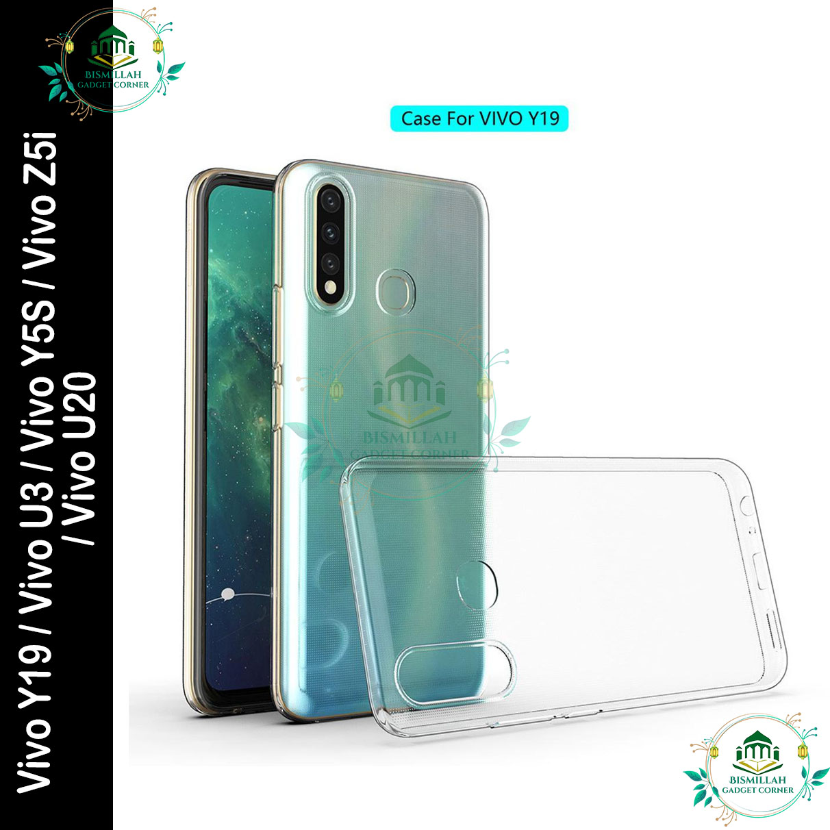 Picture of Transparent back cover For Vivo Y19 / Vivo U3 / Vivo Y5S / Vivo Z5i  / Vivo U20 Luxury transparent Protect Back Cover Soft Case