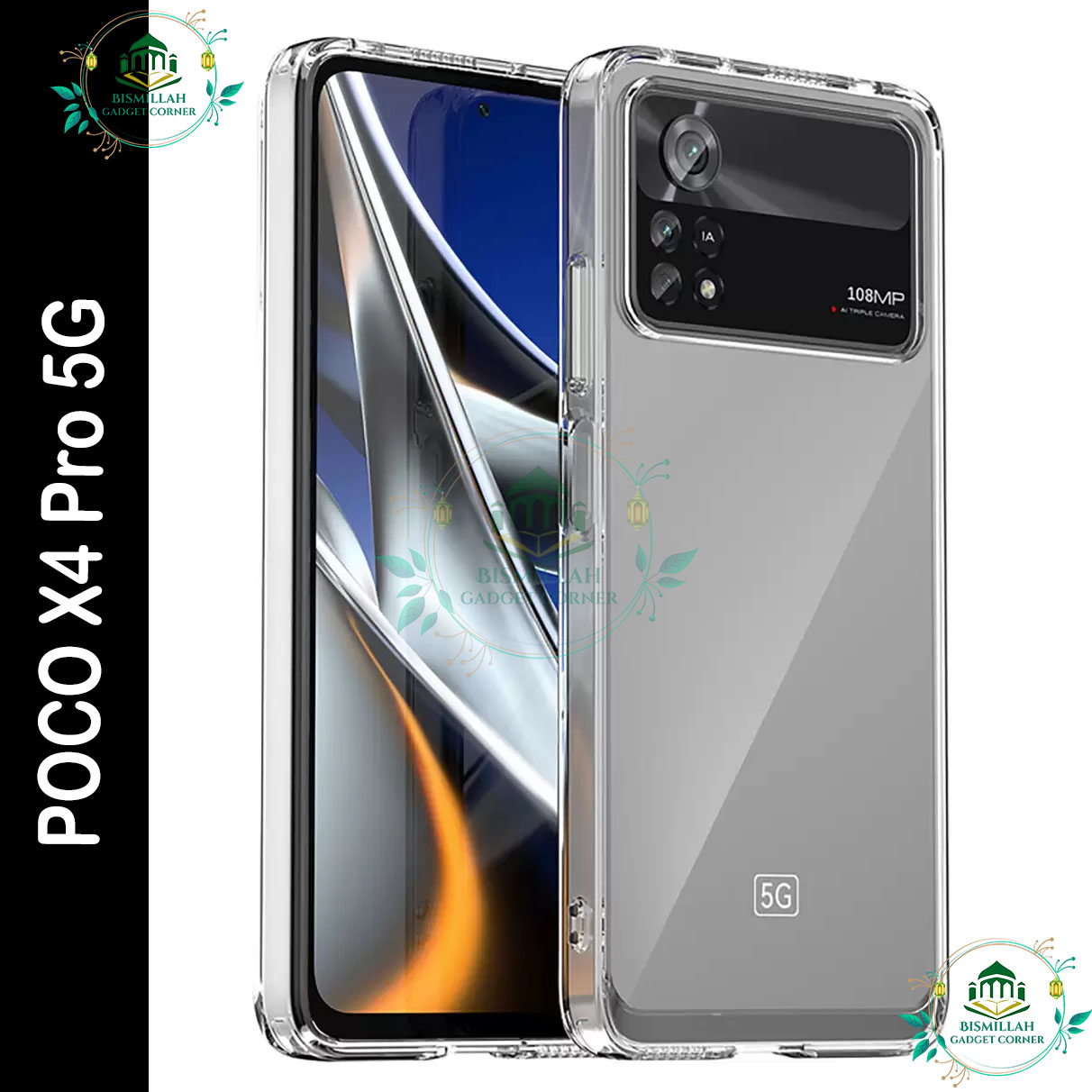 Picture of Transparent back cover For Xiaomi Poco X4 Pro 5G Luxury transparent Protect Back Cover Soft Case