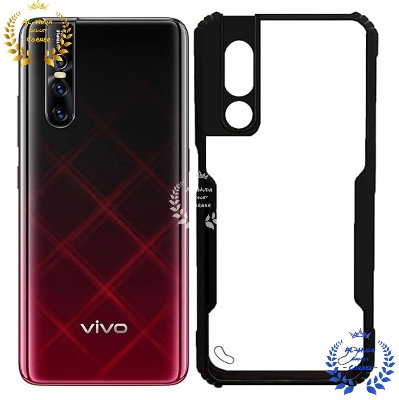 Picture of Shockproof & Transparent Crystal Clear Back Cover Case / Matte Protective Lens Flexible Back Cover for Vivo V15 pro | Slim Silicone Cover with Soft Lining Shockproof Full Body Bumper Case
