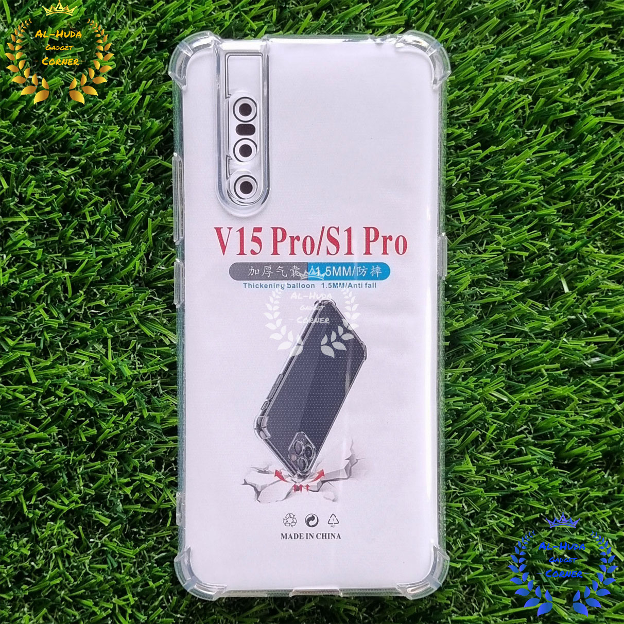 Picture of Shockproof & Transparent Crystal Clear Back Cover Case / Matte Protective Lens Flexible Back Cover for Vivo V15 pro | Slim Silicone Cover with Soft Lining Shockproof Full Body Bumper Case