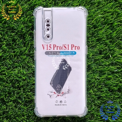 Picture of Shockproof & Transparent Crystal Clear Back Cover Case / Matte Protective Lens Flexible Back Cover for Vivo V15 pro | Slim Silicone Cover with Soft Lining Shockproof Full Body Bumper Case