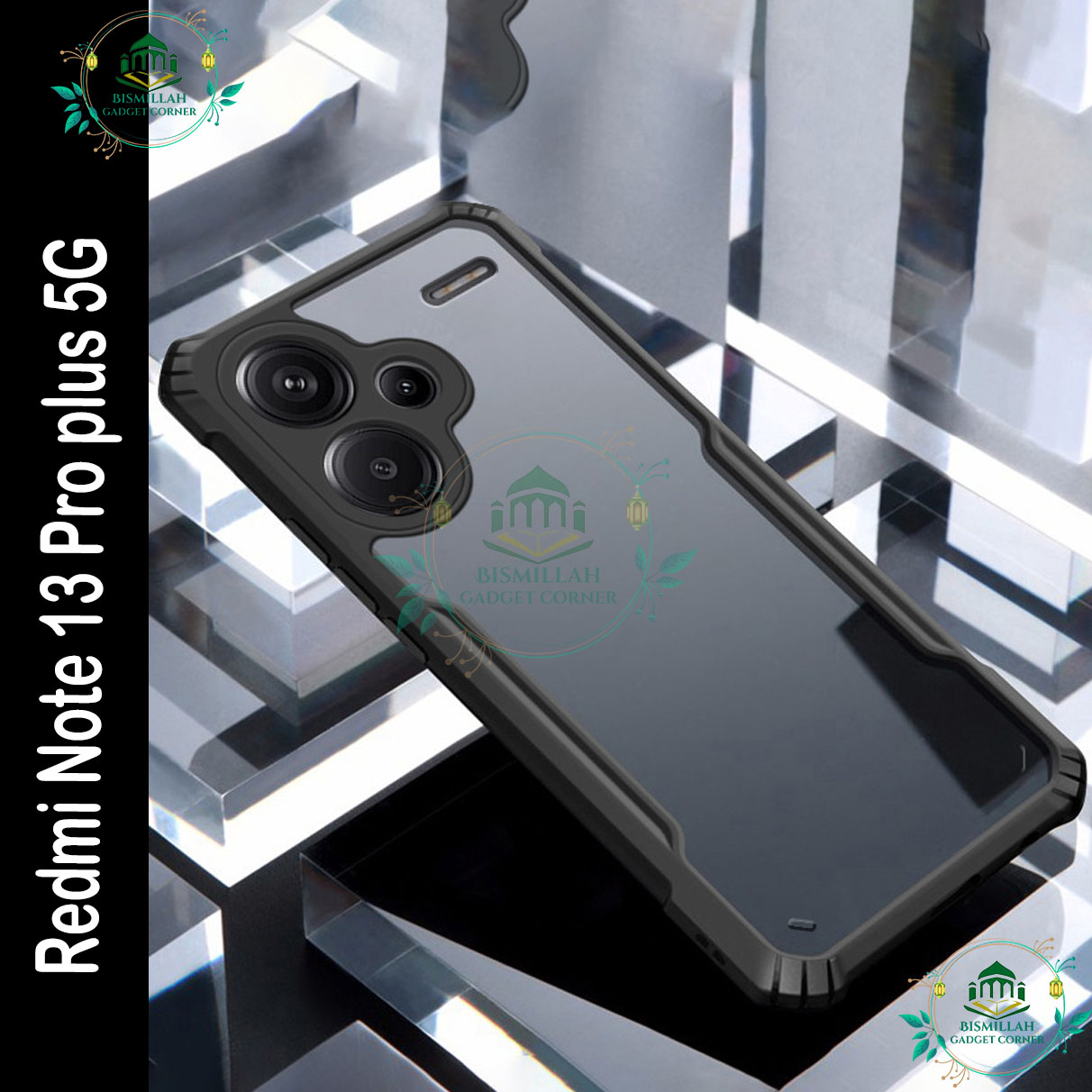 Picture of Xundd Back Cover for Xiaomi Redmi Note 13 Pro plus 5G / Xiaomi Redmi Note 13 Pro+ Transparent Hybrid Hard PC Back Bumper