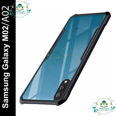 Picture of Xundd Back Cover for Samsung Galaxy A02 / Samsung Galaxy M02 Transparent Hybrid Hard PC Back Bumper