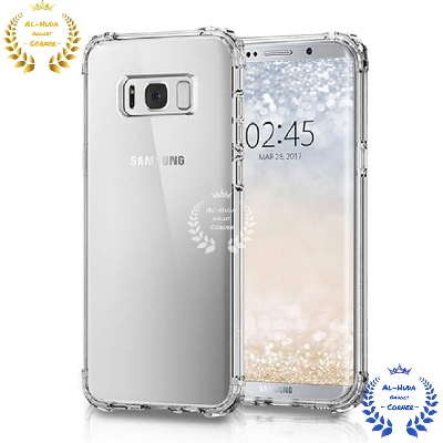 Picture of Shockproof & Transparent Crystal Clear Back Cover Case / Matte Protective Lens Flexible Back Cover for Samsung Galaxy S8 Plus | Slim Silicone Cover with Soft Lining Shockproof Full Body Bumper Case