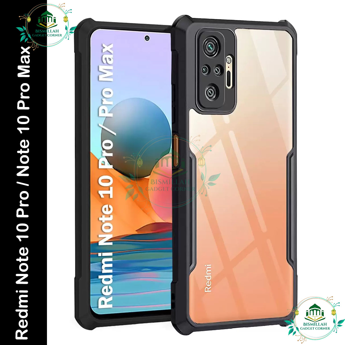 Picture of Xundd Transparent Hybrid Hard Back Cover for Redmi Note 10 Pro Max
