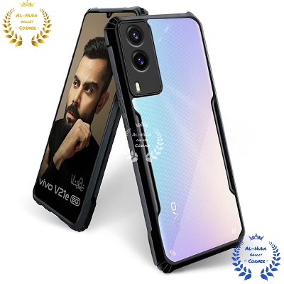 Picture of Shockproof & Transparent Crystal Clear Back Cover Case / Matte Protective Lens Flexible Back Cover for Vivo V21e 5G / Vivo Y71T 5G | Slim Silicone Cover with Soft Lining Shockproof Full Body Bumper Case