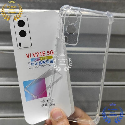 Picture of Shockproof & Transparent Crystal Clear Back Cover Case / Matte Protective Lens Flexible Back Cover for Vivo V21e 5G / Vivo Y71T 5G | Slim Silicone Cover with Soft Lining Shockproof Full Body Bumper Case