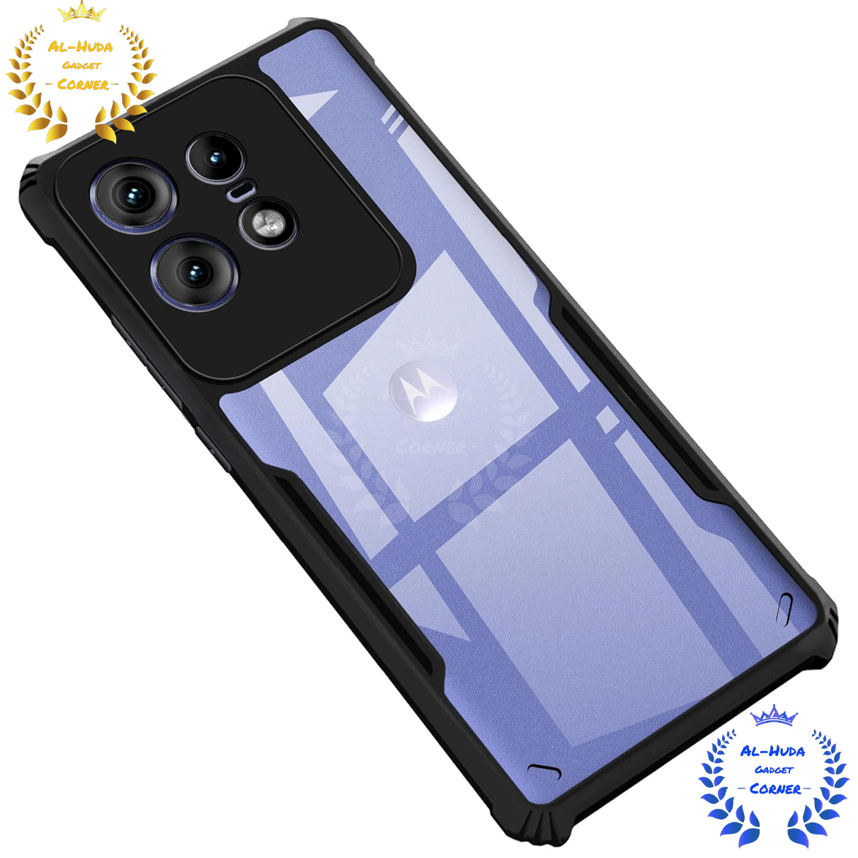 Picture of Shockproof & Transparent Crystal Clear Back Cover Case / Matte Protective Lens Flexible Back Cover for Motorola Edge 50 Pro 5G | Slim Silicone Cover with Soft Lining Shockproof Full Body Bumper Case