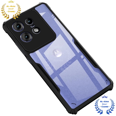 Picture of Shockproof & Transparent Crystal Clear Back Cover Case / Matte Protective Lens Flexible Back Cover for Motorola Edge 50 Pro 5G | Slim Silicone Cover with Soft Lining Shockproof Full Body Bumper Case