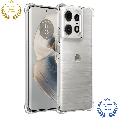 Picture of Shockproof & Transparent Crystal Clear Back Cover Case / Matte Protective Lens Flexible Back Cover for Motorola Edge 50 Pro 5G | Slim Silicone Cover with Soft Lining Shockproof Full Body Bumper Case