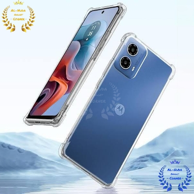 Picture of Shockproof & Transparent Crystal Clear Back Cover Case / Matte Protective Lens Flexible Back Cover for Motorola Moto G24 | G24 Power | Slim Silicone Cover with Soft Lining Shockproof Full Body Bumper Case
