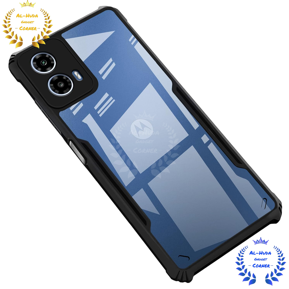 Picture of Shockproof & Transparent Crystal Clear Back Cover Case / Matte Protective Lens Flexible Back Cover for Motorola Moto G34 5G / Motorola Moto G45 5G | Slim Silicone Cover with Soft Lining Shockproof Full Body Bumper Case