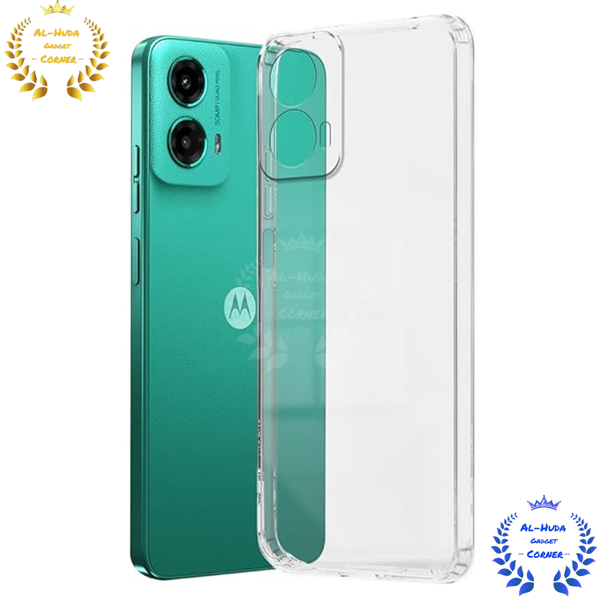 Picture of Shockproof & Transparent Crystal Clear Back Cover Case / Matte Protective Lens Flexible Back Cover for Motorola Moto G34 5G / Motorola Moto G45 5G | Slim Silicone Cover with Soft Lining Shockproof Full Body Bumper Case