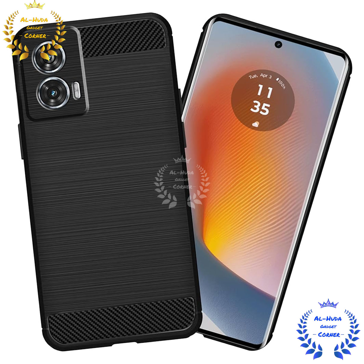 Picture of Shockproof & Transparent Crystal Clear Back Cover Case / Matte Protective Lens Flexible Back Cover for Motorola Edge 50 Fusion | Slim Silicone Cover with Soft Lining Shockproof Full Body Bumper Case