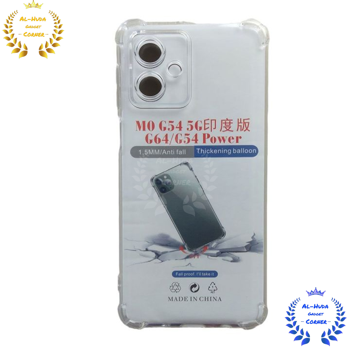 Picture of Shockproof & Transparent Crystal Clear Back Cover Case / Matte Protective Lens Flexible Back Cover for Motorola Moto G54 5G / Motorola Moto G54 Power /  Motorola Moto G64 5G | Slim Silicone Cover with Soft Lining Shockproof Full Body Bumper Case