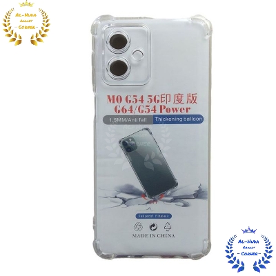 Picture of Shockproof & Transparent Crystal Clear Back Cover Case / Matte Protective Lens Flexible Back Cover for Motorola Moto G54 5G / Motorola Moto G54 Power /  Motorola Moto G64 5G | Slim Silicone Cover with Soft Lining Shockproof Full Body Bumper Case