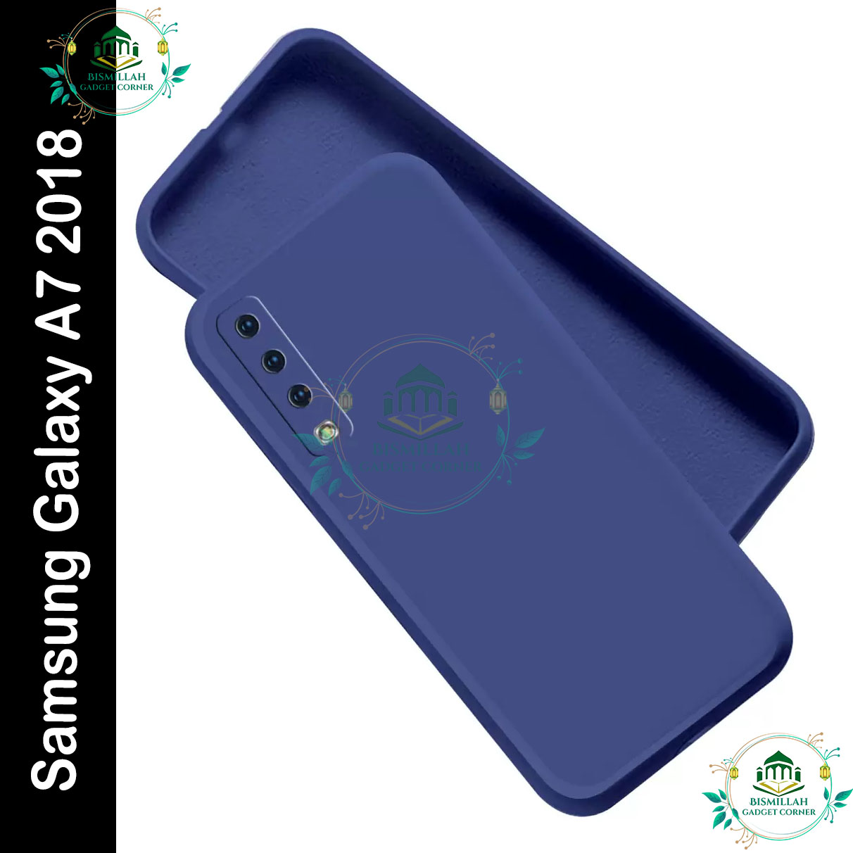 Picture of Premium Liquid Silicone Phone case for Samsung Galaxy A7 2018 Liquid Silicon Mobile Back Case Soft Silicone Phone Cover