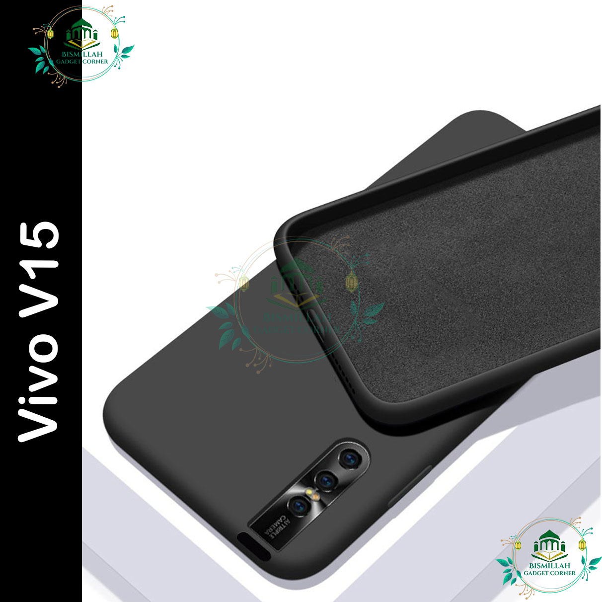Picture of Premium Liquid Silicone Phone case for Vivo V15 Liquid Silicon Mobile Back Case Soft Silicone Phone Cover - মোবাইল ফোন - Phoneo