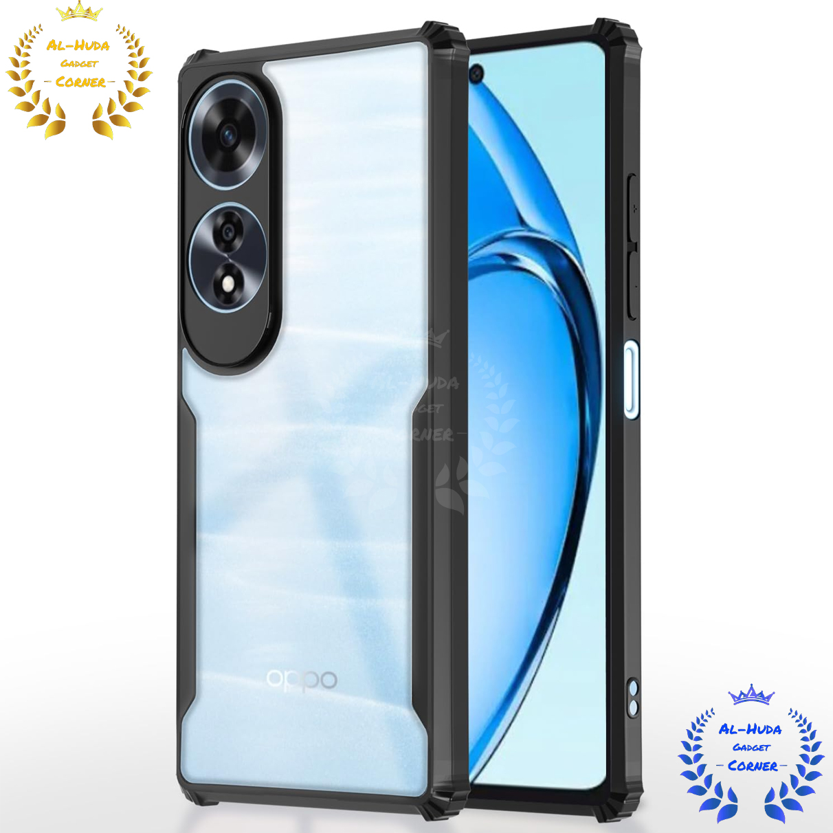 Picture of Shockproof & Transparent Crystal Clear Back Cover Case / Matte Protective Lens Flexible Back Cover for Oppo A60 4G | Slim Silicone Cover with Soft Lining Shockproof Full Body Bumper Case
