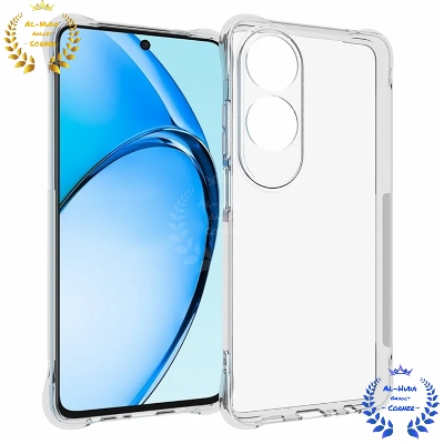 Picture of Shockproof & Transparent Crystal Clear Back Cover Case / Matte Protective Lens Flexible Back Cover for Oppo A60 4G | Slim Silicone Cover with Soft Lining Shockproof Full Body Bumper Case