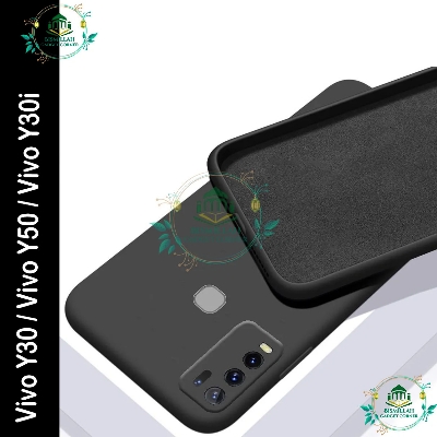 Picture of Premium Liquid Silicone Phone case for Vivo Y30 / Vivo Y50 / Vivo Y30i Liquid Silicon Mobile Back Case Soft Silicone Phone Cover - মোবাইল ফোন - Phoneo