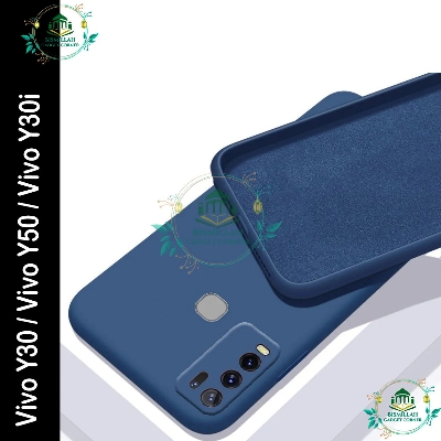 Picture of Premium Liquid Silicone Phone case for Vivo Y30 / Vivo Y50 / Vivo Y30i Liquid Silicon Mobile Back Case Soft Silicone Phone Cover - মোবাইল ফোন - Phoneo