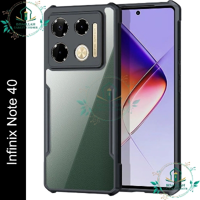 Picture of Xundd Back Cover for Infinix Note 40 Transparent Hybrid Hard PC Back Bumper
