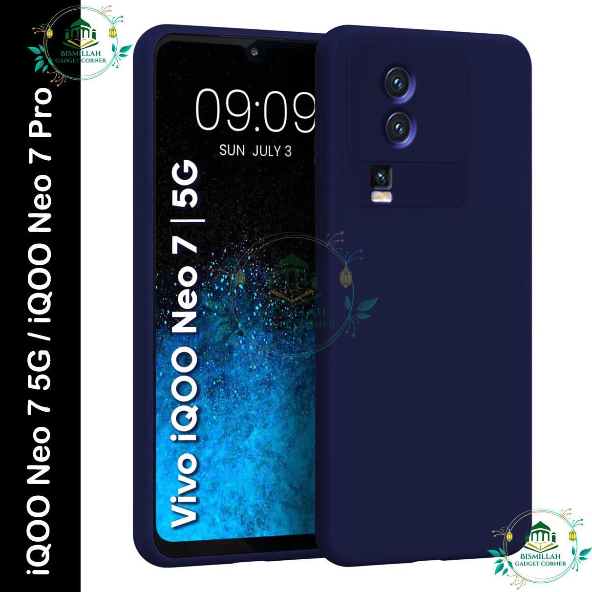 Picture of Premium Liquid Silicone Phone case for iQOO Neo 7 5G / iQOO Neo 7 Pro Liquid Silicon Mobile Back Case Soft Silicone Phone Cover - মোবাইল ফোন - Phoneo