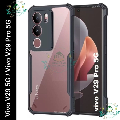 Picture of Xundd Back Cover for Vivo V29 5G / Vivo V29 Pro 5G Transparent Hybrid Hard PC Back Bumper