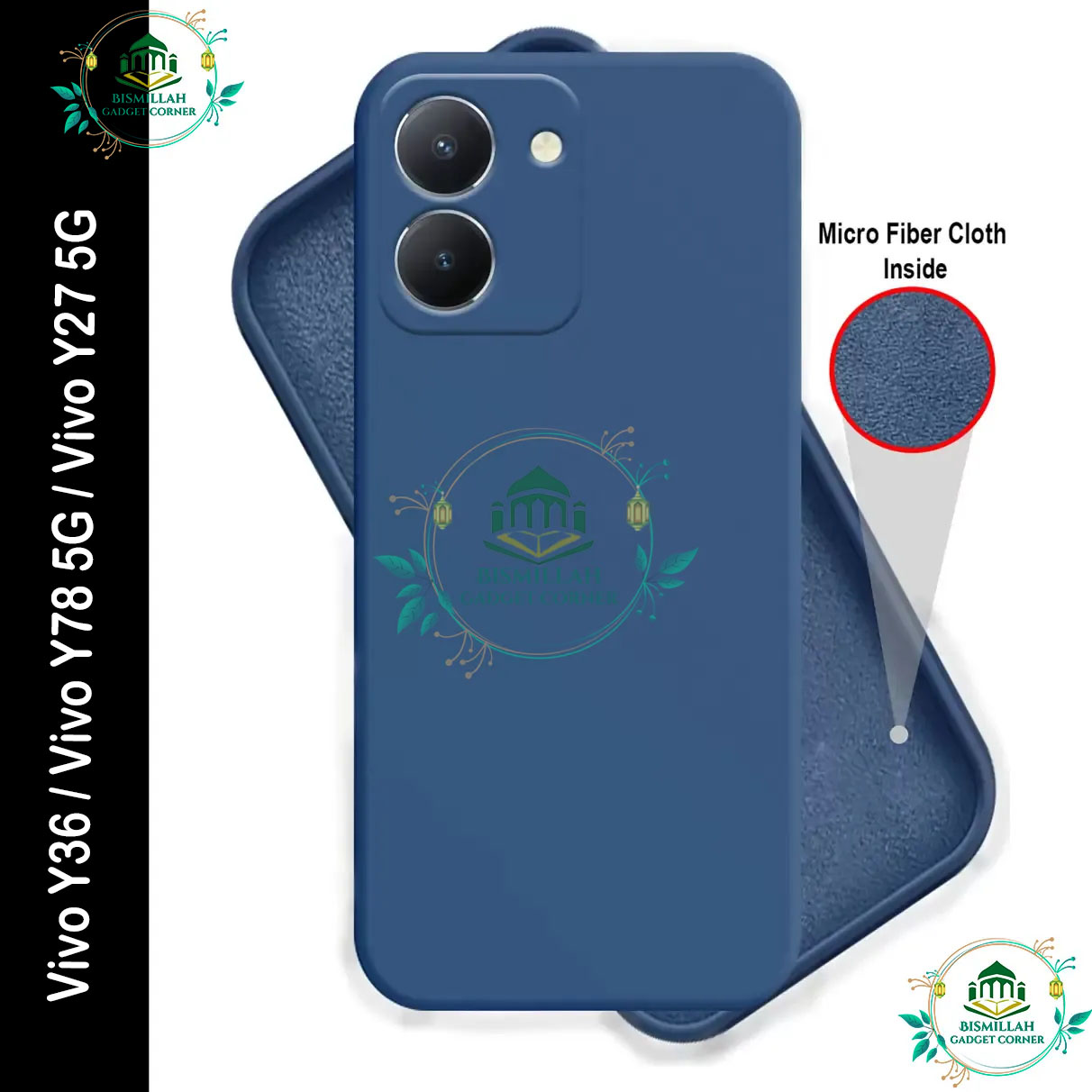 Picture of Premium Liquid Silicone Phone case for Vivo Y36 / Vivo Y78 5G / Vivo Y27 5G Liquid Silicon Mobile Back Case Soft Silicone Phone Cover