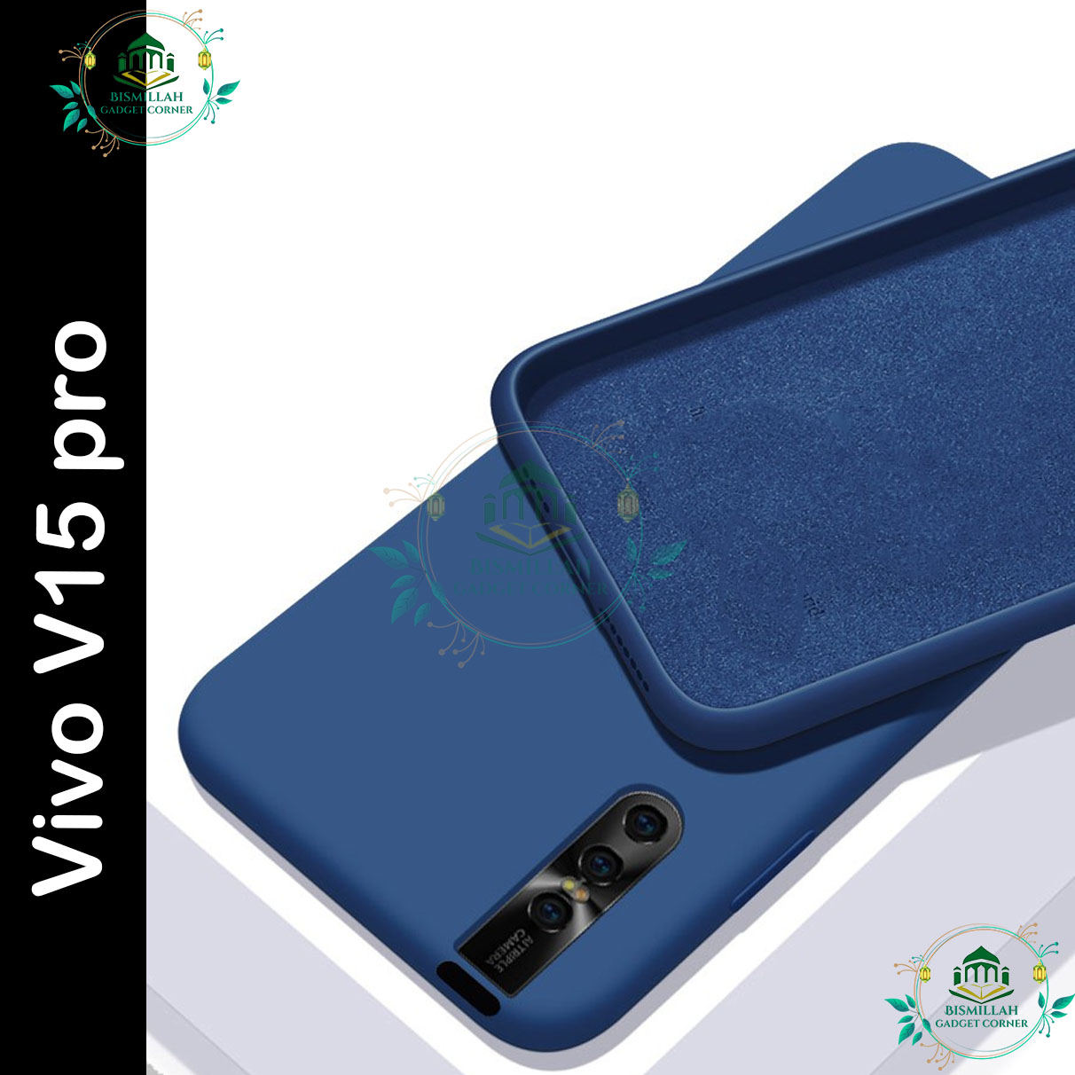 Picture of Premium Liquid Silicone Phone case for Vivo V15 pro Liquid Silicon Mobile Back Case Soft Silicone Phone Cover - মোবাইল ফোন - Phoneo