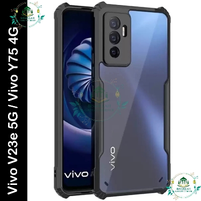 Picture of Xundd Back Cover for Vivo V23e 5G / Vivo Y75 4G Transparent Hybrid Hard PC Back Bumper