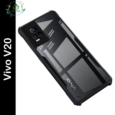 Picture of Xundd Back Cover for Vivo V20 Transparent Hybrid Hard PC Back Bumper