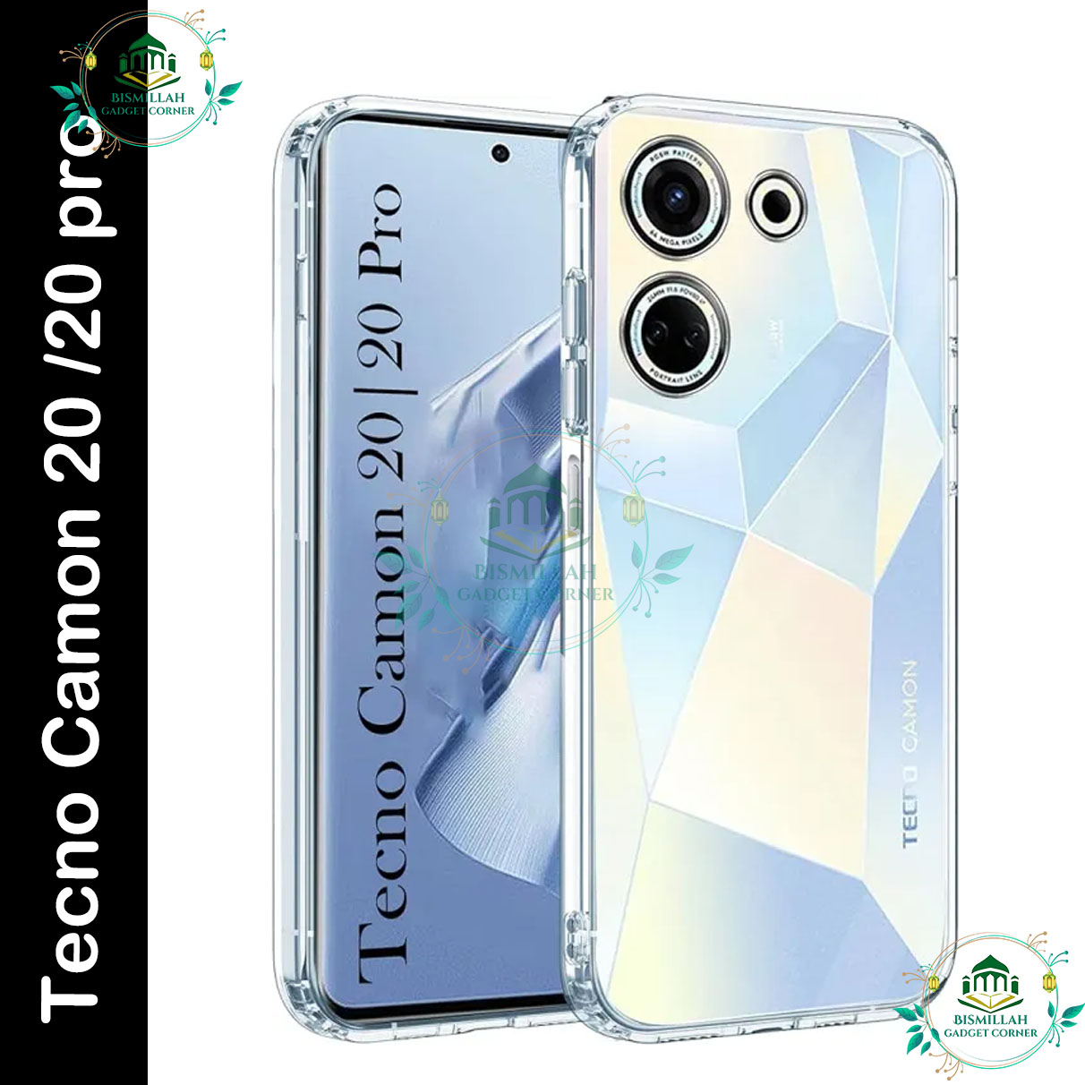 Picture of Transparent back cover For Tecno Camon 20 / Tecno Camon 20 Pro Luxury transparent Protect Back Cover Soft Case
