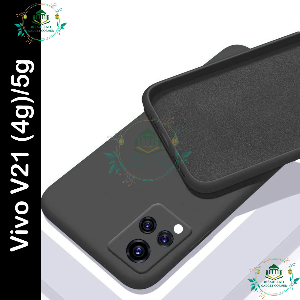 Picture of Premium Liquid Silicone Phone case for Vivo V21 (4g)/5g Liquid Silicon Mobile Back Case Soft Silicone Phone Cover - মোবাইল ফোন - Phoneo