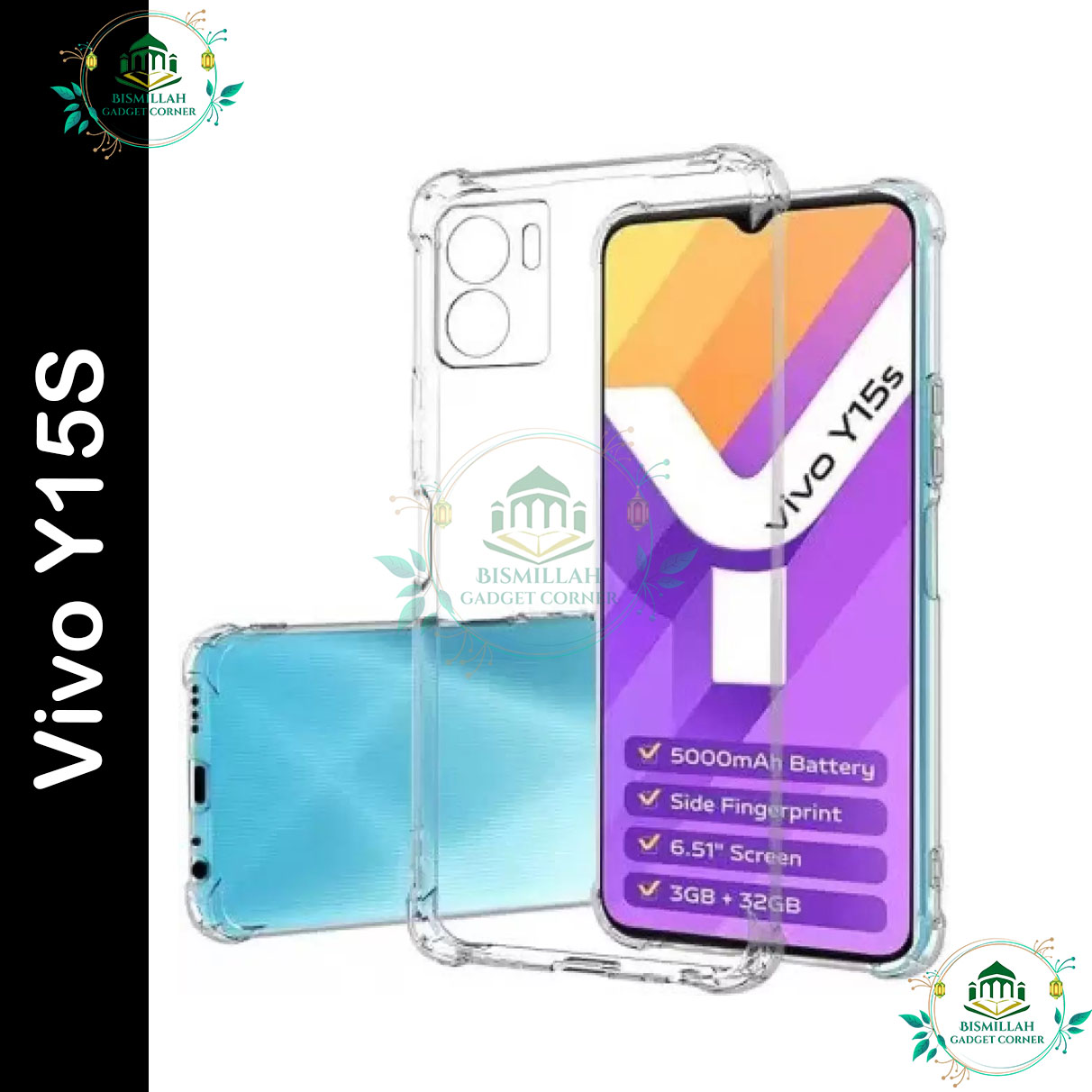 Picture of Transparent back cover For Vivo Y15S Luxury transparent Protect Back Cover Soft Case