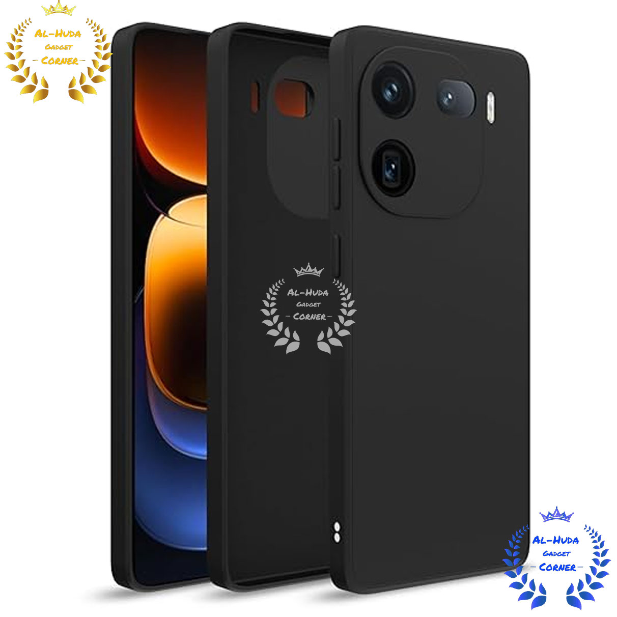 Picture of Shockproof & Transparent Crystal Clear Back Cover Case / Matte Protective Lens Flexible Back Cover for Vivo iQOO 12 5G | Slim Silicone Cover with Soft Lining Shockproof Full Body Bumper Case