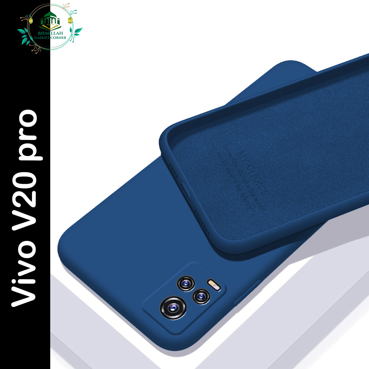 Picture of Premium Liquid Silicone Phone case for Vivo V20 pro Liquid Silicon Mobile Back Case Soft Silicone Phone Cover - মোবাইল ফোন - Phoneo