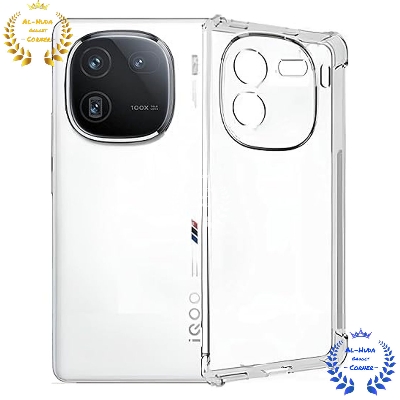 Picture of Shockproof & Transparent Crystal Clear Back Cover Case / Matte Protective Lens Flexible Back Cover for Vivo iQOO 12 5G | Slim Silicone Cover with Soft Lining Shockproof Full Body Bumper Case