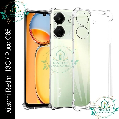 Picture of Original Transparent back cover For Xiaomi Redmi 13C / Xiaomi Poco C65 Luxury transparent Protect Back Cover Soft Case
