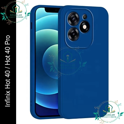 Picture of Original Premium Liquid Silicone Phone case for Infinix Hot 40 / Infinix Hot 40 Pro Liquid Silicon Mobile Back Case Soft Silicone Phone Cover