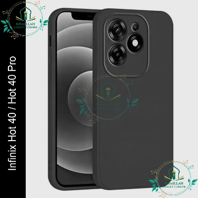Picture of Original Premium Liquid Silicone Phone case for Infinix Hot 40 / Infinix Hot 40 Pro Liquid Silicon Mobile Back Case Soft Silicone Phone Cover